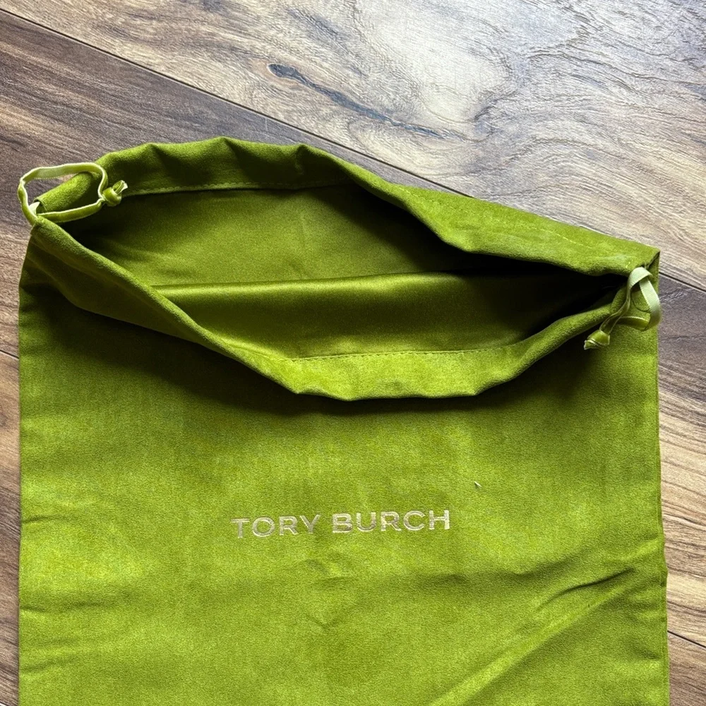 Tory Burch Lime Green Velvet Drawstring Pouch…Brand New never used..